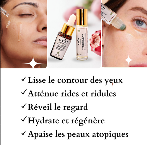 Coffret ELEXIR DE JEUNESSE Huile de Pépins de Figue de Barbarie Bio & Roll-On Contour des Yeux- 2 * 10ml soin Anti-age pour Peau Mature