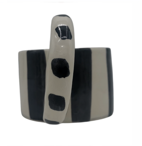 Mug noir et blanc avec anse