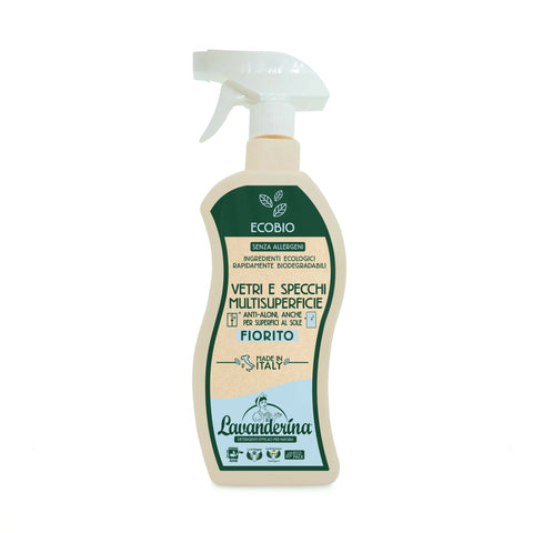 Nettoyant pour vitres et miroirs aux exfoliant d'aloe vera et menthe 650ml
