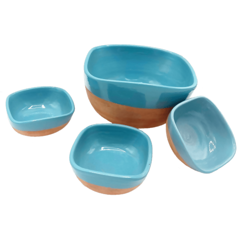 Set de Saladier bleu - 6 bols