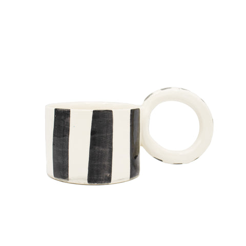 Mug noir et blanc avec anse