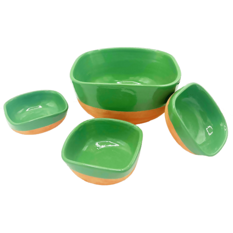 Set de Saladier vert - 6 bols