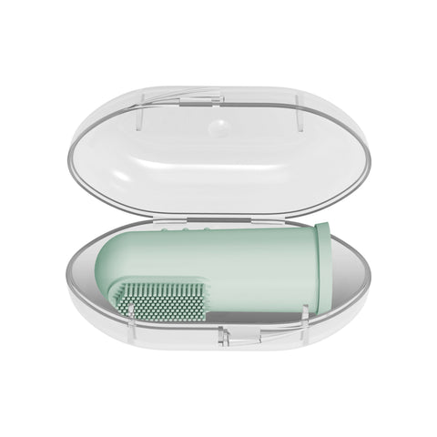HG126_Product_Silicone_Finger_Toothbrush_and_Storage_Case_Light_Green_1-Pack_Case_Open