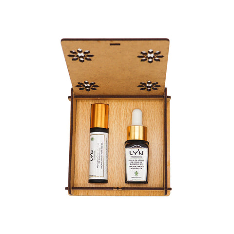 Coffret ELEXIR DE JEUNESSE Huile de Pépins de Figue de Barbarie Bio & Roll-On Contour des Yeux- 2 * 10ml soin Anti-age pour Peau Mature