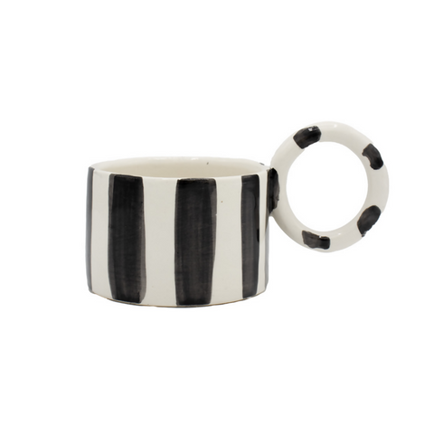 Mug noir et blanc avec anse