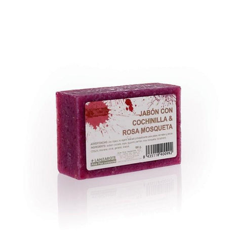 SAVON ARTISANAL A LA ROSE MUSQUEE ET COCHENILLE 100g