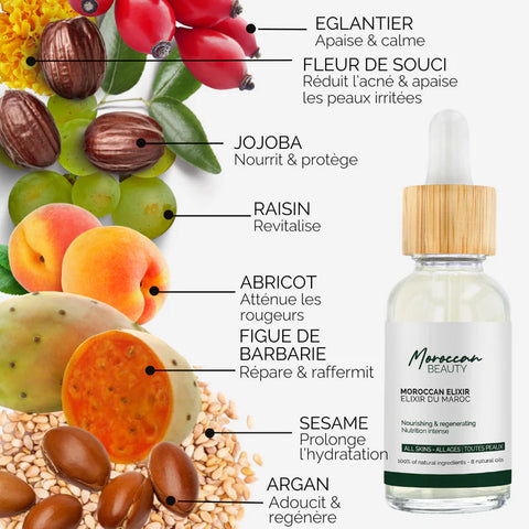 Elixir du Maroc aux 8 huiles naturelles - 100% naturel