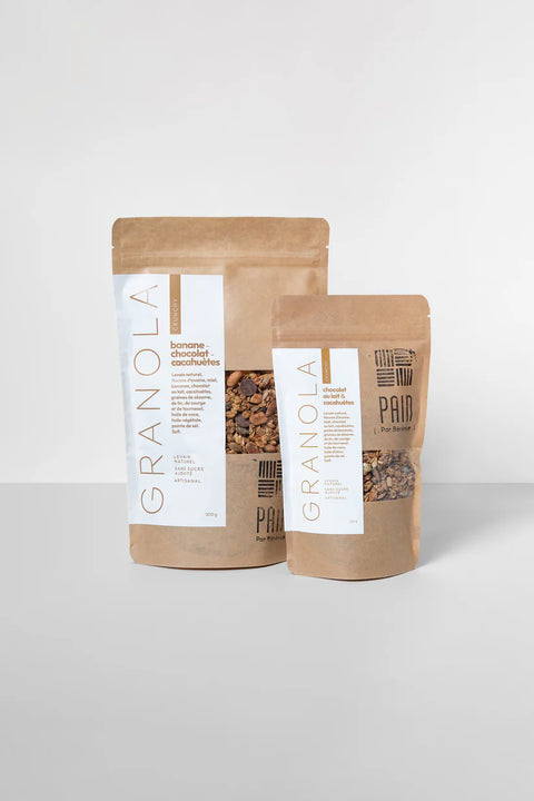 Granola chocolat au lait, cacahuètes & banane - 500 g