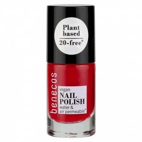 VERNIS À ONGLES BENECOS - ROUGE VINTAGE - PERMÉABLE À L'EAU ET À L'OXYGÈNE 5ML