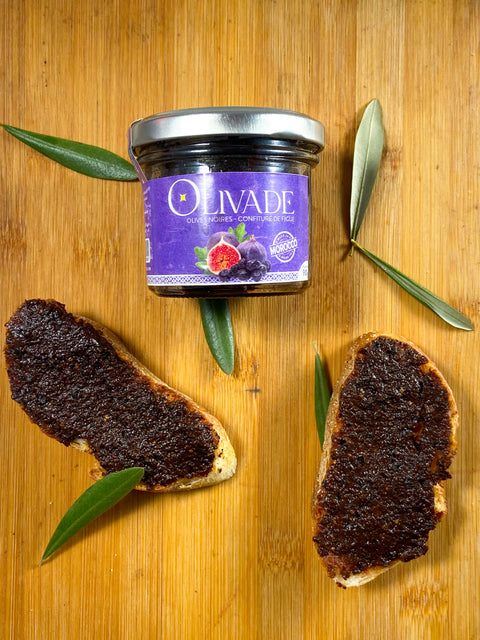 Tapenade : Olivade Douce - Olives noires, Figue - 90 g