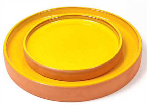Duo d’assiettes Jaune Kech Terracota - Ø26 et Ø18