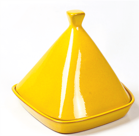 Tajine mi carré mi rond- Jaune kech -Ø23