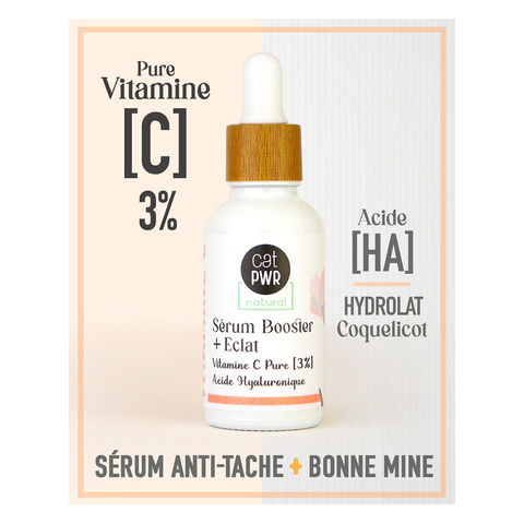 BOOSTER D'ECLAT Sérum de Jour à la VITAMINE C pure [3%] + HA - 30 ml