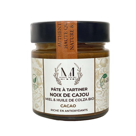 Pâte à tartiner Noix de Cajou - Cacao & Huile De Colza bio  - 200 g