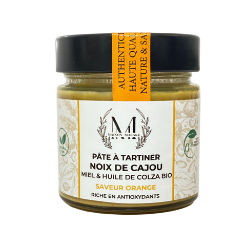 Pâte à tartiner Noix de Cajou  Saveur Orange - 200g