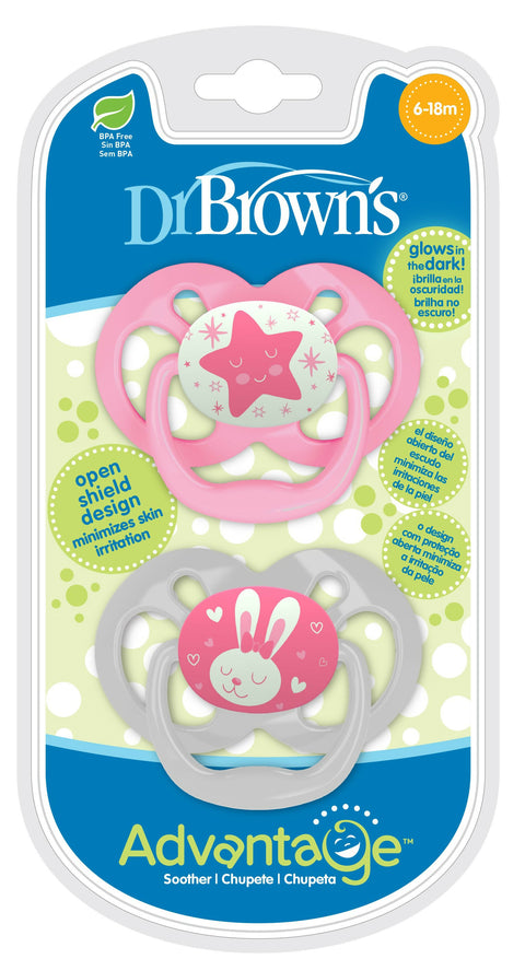 PA22003-INTL_Advantage_Pacifier_Stage_2_Pink_Glow-in-the-Dark_2-pack (1)