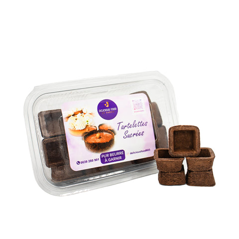 Mini tartelettes sucrées pur beurre Carré – Chocolat (30 pièces)