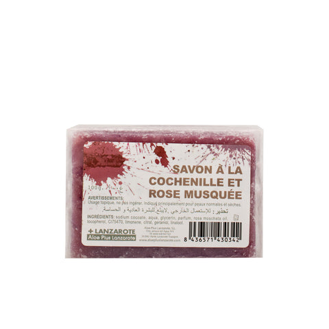 SAVON ARTISANAL A LA ROSE MUSQUEE ET COCHENILLE 100g