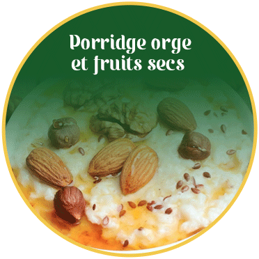 Porridge Orge et fruits secs  